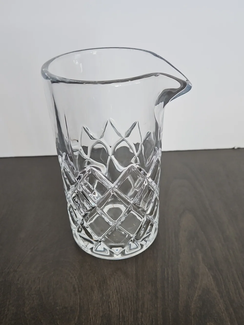 Crate & Barrel Clear Crystal-Style Glass Cocktail Pitcher & Shot Glasses Set